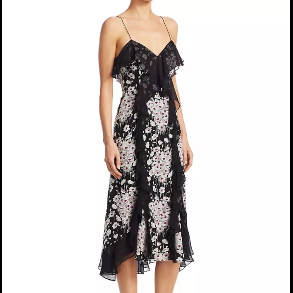 Cinq A Sept Floral Silk Dress Size 2
